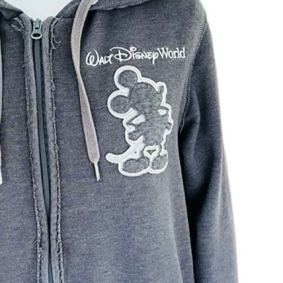 Disney Parks Walt Disney World 71 gray Sherpa lined hoodie size L. - Picture 2 of 9
